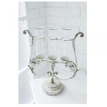 ブラン・ハープチューブスベース ディスプレイ 花瓶 フラワーベース グリーン 一輪挿し ガラス