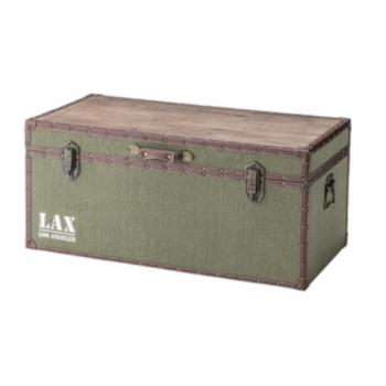 トランクテーブル グリーン 木製 天然木 杉 ヴィンテージ調 リビング おしゃれ 幅91