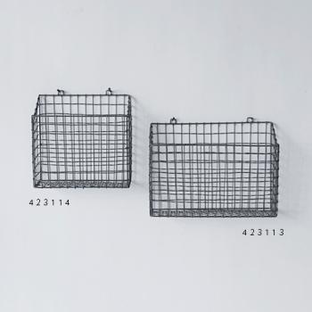 WIRE ウォールBOX タイディ (S) ワイヤー シンプル かご バスケット 幅24