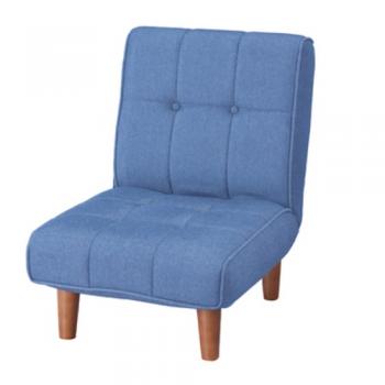 フロアソファ 1人掛 スチール ファブリックソファ 布 ブルー カジュアル おしゃれ 椅子 幅51