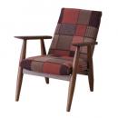 パーソナルチェア 1人掛 ヴィンテージ調 オレンジ リクライニング おしゃれ 椅子 幅58