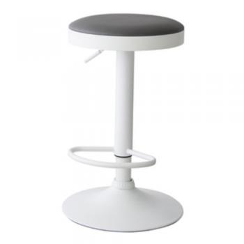 カウンタースツール 2個セット 椅子 チェア スチール ホワイト シンプル ラウンド 高さ82