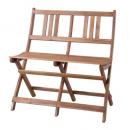 バイロン 折りたたみ2Pベンチ おしゃれ ナチュラル 椅子 天然木 シンプル 幅80