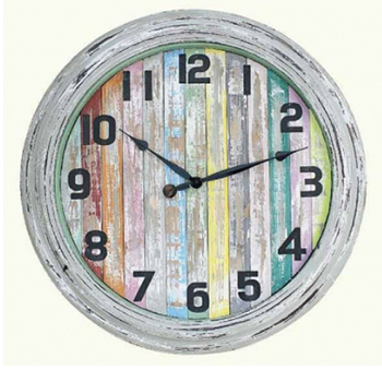 アンティーク ウォールデコ 壁掛け時計  ビッグ カラフルポップキュート インテリア オブジェ