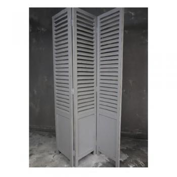 スクリーン グレー アンティーク調 おしゃれ ディスプレイ 間仕切り 3連 シャビー