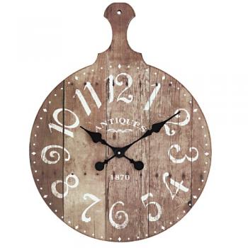 カッティングボード・クロック 壁掛け 時計 電池 おしゃれ アンティーク調 温もり ナチュラル