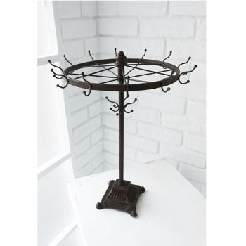 アクセ・ロテーティングスタンド ディスプレイタワー おしゃれ アンティーク調 ブラック