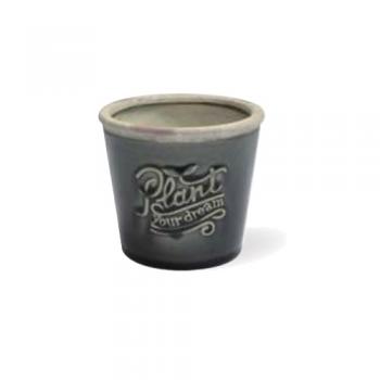 フロートポットS-BK ヴィンテージ調 プランター 鉢 2個セット セラミック 直径11.7