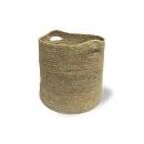 ジュートプランツカバーハンドルA 麻 ベージュ おしゃれ バスケット ナチュラル 直径29