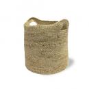 ジュートプランツカバーハンドルB 麻 ベージュ おしゃれ バスケット ナチュラル 直径36.5