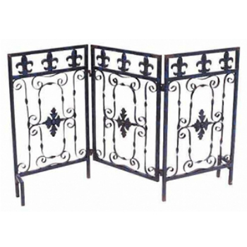 アイアンアンティークパーティション/折りたたみ ついたて 衝立 間仕切り スクリーン 3連