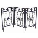 アイアンアンティークパーティション/折りたたみ ついたて 衝立 間仕切り スクリーン 3連