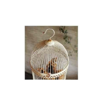 鳥かご フック付 アンティークホワイト バードゲージ2個セット ガーデニングのディスプレイにも