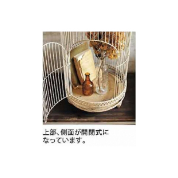 鳥かご フック付 アンティークホワイト バードゲージ2個セット ガーデニングのディスプレイにも