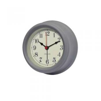 ユナイテッドミニクロックGY 掛け時計 置き時計 グレー おしゃれ メタル 直径12.7