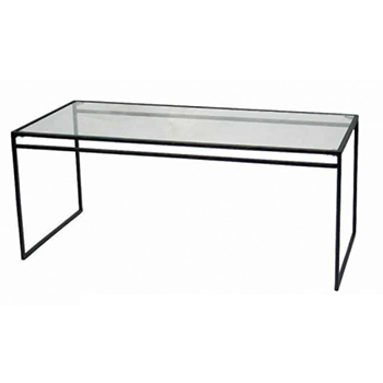 ディスプレイに 小さなアイアンガラススタンドテーブルBIG/シャビー レトロ シンプル 机