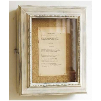 コレクションボックスS アンティーク雑貨アクセサリー小物 ディスプレイ シャビーホワイト 額フレーム