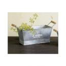 ブリキ アンティーク スクエアポット ガーデニング 植物 ナチュラル ガーデニングや玄関に