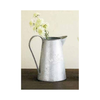 ブリキ アンティーク ピッチャーポット　植木鉢 ガーデニングや玄関のディスプレイに