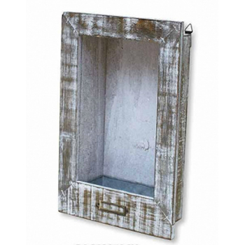 シャビー　ウッドフレーム　ハイ　グレー