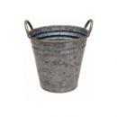 ブリキ バケツ Mサイズ2個セット 深みのあるアンティーク調 ガーデニング ベランダ 小物雑貨入にも