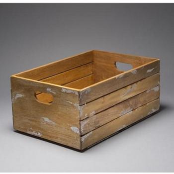 ストレージボックスM アンティーク調 収納ボックス ケース ナチュラル 重ねる 木製 幅40