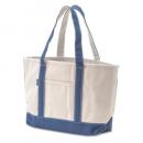 amie キャンバストートL ネイビー バッグ ナチュラル コットン おしゃれ 幅42