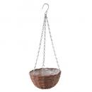 ハンギングバスケット ラウンド L かご バッグ プランターカバー 柳 ビニール 高さ57