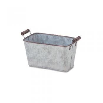 プランター スクエア グレー アイアン ブリキ おしゃれ ガーデン雑貨 幅24