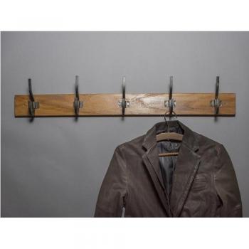 コートハンガー5 アンティーク調 木製 おしゃれ 洋服 アイアン フック クローゼット 幅90