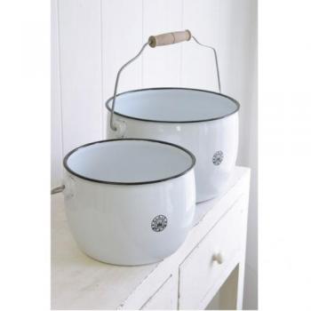 バケツ ホウロウ アンティーク調 おしゃれ 通販