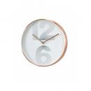 エッジ壁掛け時計 30cm 数字 スマート おしゃれ カッパー ウォールクロック ラウンド