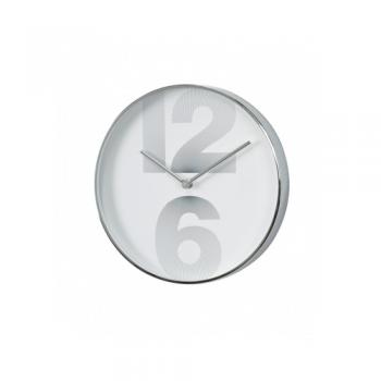 エッジ壁掛け時計 30cm 数字 スマート おしゃれ シルバー ウォールクロック ラウンド