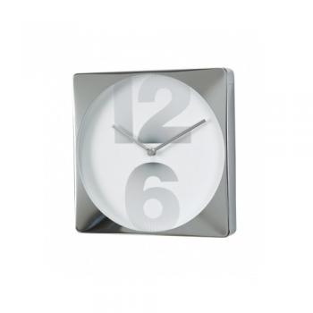 エッジ壁掛け時計 スクエア 30cm 数字 シルバー おしゃれ 四角 アーバンテイスト