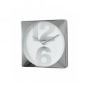 エッジ壁掛け時計 スクエア 30cm 数字 シルバー おしゃれ 四角 アーバンテイスト