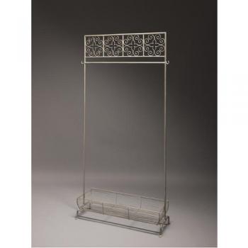 ハンガーラック アンティーク調 シャビー ホワイト ハンガースタンド ディスプレイ 高さ150