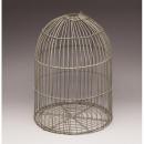 ケージM アンティーク調 シャビー グレー 鳥かごモチーフ プランタースタンド かご 高さ40