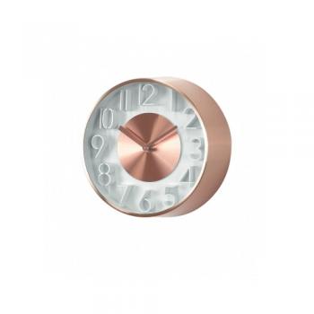 エッジ壁掛け時計 21cm アーバンテイスト カッパー おしゃれ エレガント ラウンド