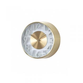 エッジ壁掛け時計 21cm アーバンテイスト ゴールド おしゃれ エレガント ラウンド