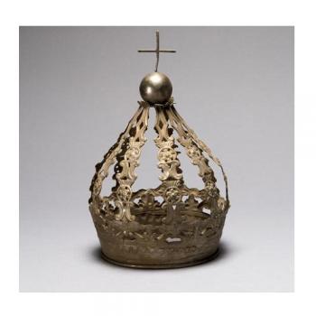 ローマンクラウン アンティーク調 オーナメント オブジェ アイアン おしゃれ ディスプレイ 幅20