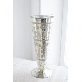 フラワーベース シルバー ガラス インテリア 花瓶 通販