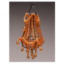 ビーズオーナメント アンティーク調 おしゃれ ディスプレイ 綺麗 シャンデリアモチーフ 高さ13