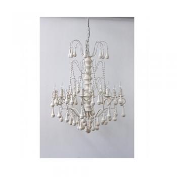 シャンデリア 8灯 ホワイト 120CM×81CM 照明 おしゃれ ゴージャス エレガント ランプ