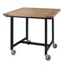 ダイニングテーブル ライトブラウン シンプル 木製 アイアン ナチュラル 天然木 幅80