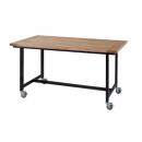 ダイニングテーブル ライトブラウン シンプル 木製 アイアン ナチュラル 天然木 幅135