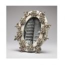 フォトフレーム アンティーク調 エレガント 木製 アイアン ホワイト おしゃれ 写真 高さ14