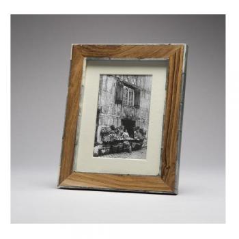 フォトフレーム アンティーク調 ポストカード 木製 グレイ おしゃれ 写真 高さ19