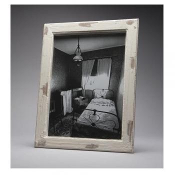 ポスターフレーム S アンティーク調 木製 ホワイト おしゃれ 写真 A4 壁掛け 高さ36