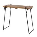 デスク ミディアムブラウン シンプル 木製 ミンディ ナチュラル アイアン 天然木 幅80
