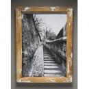 ポスターフレーム アンティーク調 木製 ブラウン おしゃれ 写真 壁掛け シャビー 高さ48